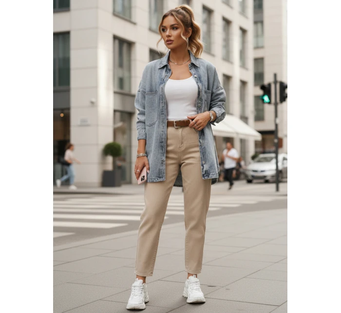 Kurtka damska oversize niebieska model 22014091 - FashionStreet Kurtka damska oversize niebieska model 22014091 - FashionStreet