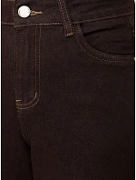 Dámské džíny s vysokým pasem a balónovým střihem, hnědé, FashionStreet UY3120