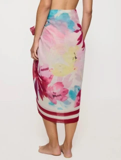 Beach MyWear Pareo - WHITE/PINK - TRIUMPH WHITE/PINK - TRIUMPH