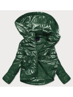 Zelená dámská lesklá bunda oversize model 16149472 - 6&8 Fashion