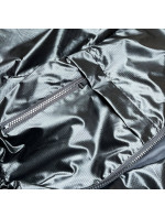 Tenká černá dámská bunda se stojáčkem (AG5-017)