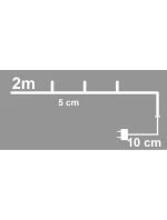 DRÁTĚNÁ SVĚTLA GIRLANDA NA BATERIE 40 VEDLA VÍCE BAREV