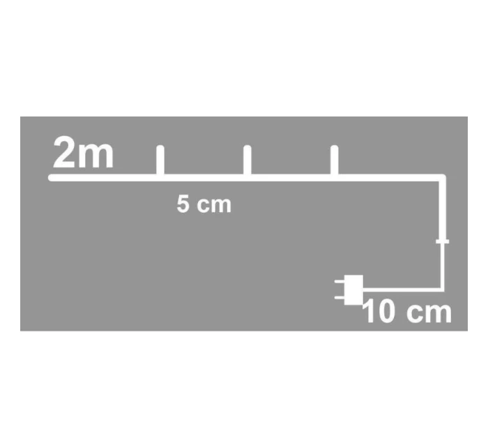 DRÁTĚNÁ SVĚTLA GIRLANDA NA BATERIE 40 VEDLA VÍCE BAREV