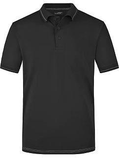 Daiber JN 569 Pánské žerzejové elastické polo 02.0569 black/white