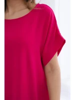 Šaty s kapsami fuchsie