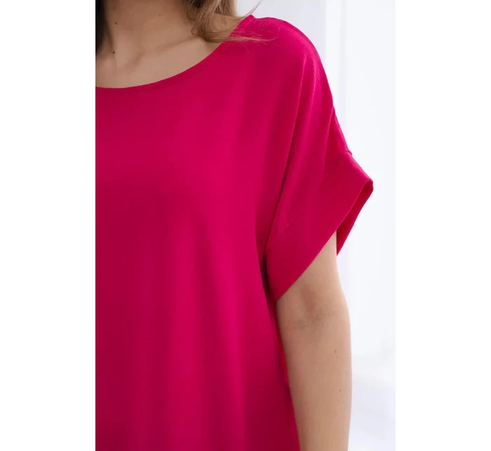 Šaty s kapsami fuchsie