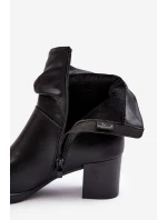 Dámské boty na podpatku černé model 21635935 - SERGIO LEONE