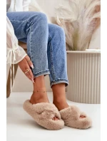 Futrzane Dámské Pantofle Na Silné Podešvi Béžové Lavitera Futrzane Dámské Pantofle Na Silné Podešvi Béžové Lavitera