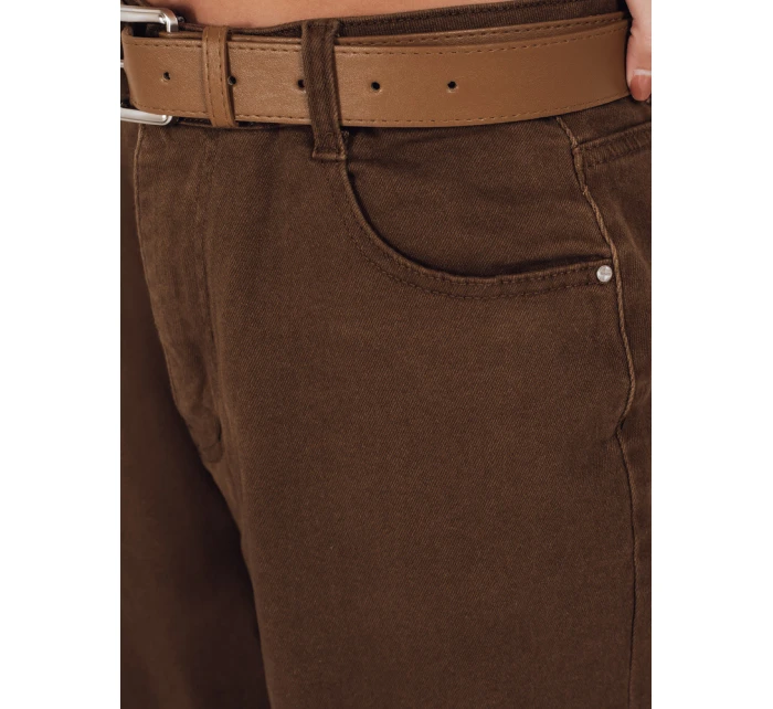 Dámské džíny mom fit hnědé FashionStreet UY2844