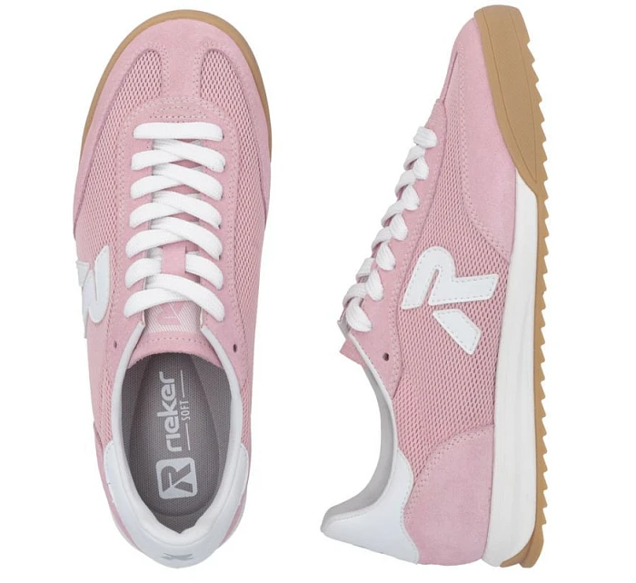 Dámské pohodlné růžové tenisky model 22097103 - Rieker
