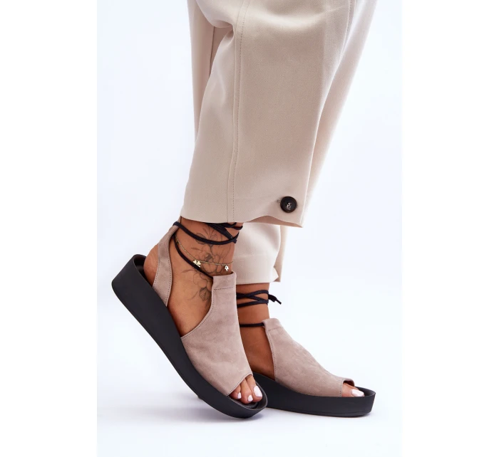 Zazoo 2743 Semišové sandály na klíně Beige Zazoo 2743 Semišové sandály na klíně Beige