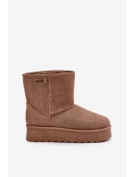 Vysoké dámské sněhule na platformě Big Star model 21677572 béžové - Big Star Shoes Vysoké dámské sněhule na platformě Big Star model 21677572 béžové - Big Star Shoes