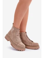 Dámské Botky S Tmavě Béžové model 21680948 - Boto Dámské Botky S Tmavě Béžové model 21680948 - Boto