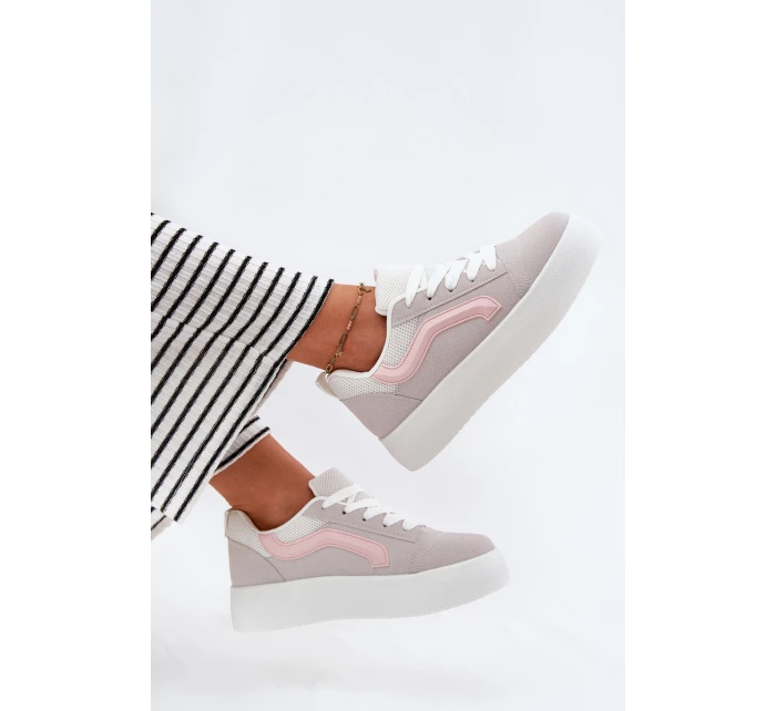 Dámské Tenisky Na Platformě Šedé model 21694948 - Boto Dámské Tenisky Na Platformě Šedé model 21694948 - Boto