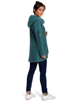 B131 Svetr s vysokým límcem - indigo