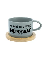 HLAVNĚ SE Z TOHO NEPOSRAT - šedý hrníček makronka 200 ml HLAVNĚ SE Z TOHO NEPOSRAT - šedý hrníček makronka 200 ml