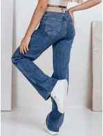Dámské modré džíny s širokými nohavicemi FashionStreet UY2770