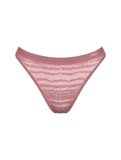 Dámská tanga FREE Evolve String Lace - UNKNOWN - hnědé 7836 - SLOGGI
