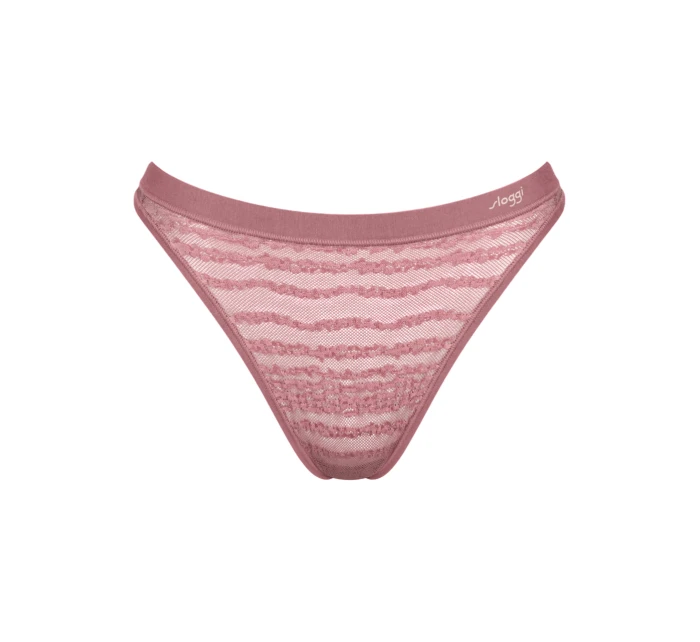 Dámská tanga FREE Evolve String Lace - UNKNOWN - hnědé 7836 - SLOGGI