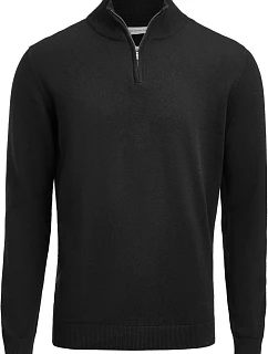 James Harvest Ashland Halfzip Unisex svetr s 1/4 zipem 62.2515 black