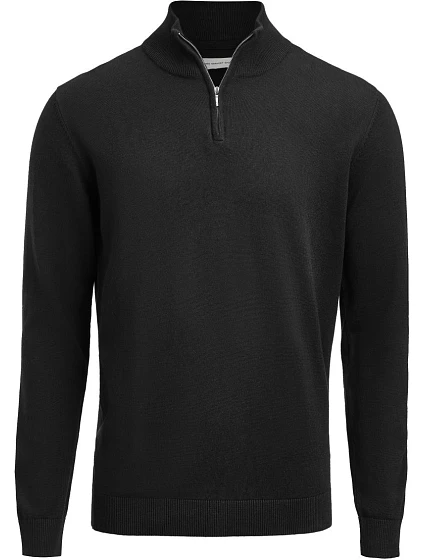 James Harvest Ashland Halfzip Unisex svetr s 1/4 zipem 62.2515 black James Harvest Ashland Halfzip Unisex svetr s 1/4 zipem 62.2515 black