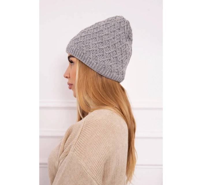 K204 fleecová kšiltovka světle šedá