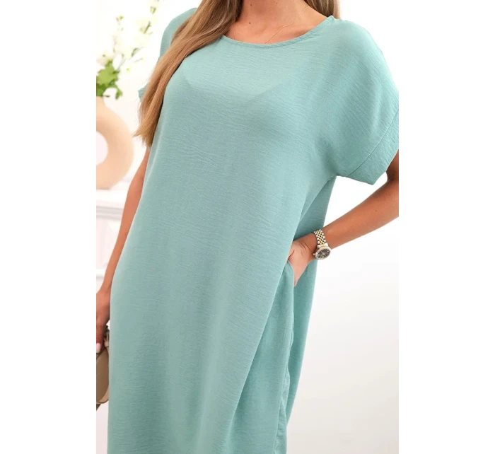 Šaty s kapsami  tmavá máta