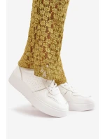 Dámské Tenisky Na Platformě S Dekorativním Šněrováním Bílé model 21667752 - Boto Dámské Tenisky Na Platformě S Dekorativním Šněrováním Bílé model 21667752 - Boto