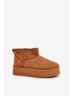 Nízké Sněhule Na Platformě Big Star model 21676190 Camel - Big Star Shoes Nízké Sněhule Na Platformě Big Star model 21676190 Camel - Big Star Shoes