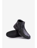 Pánské Boty S Izolací Eko Kůže Černé Lilari