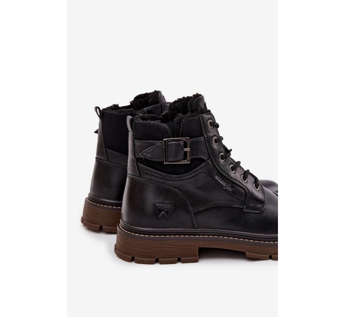 Pánské zimní boty model 21713707 tmavě hnědé - Wrangler Pánské zimní boty model 21713707 tmavě hnědé - Wrangler