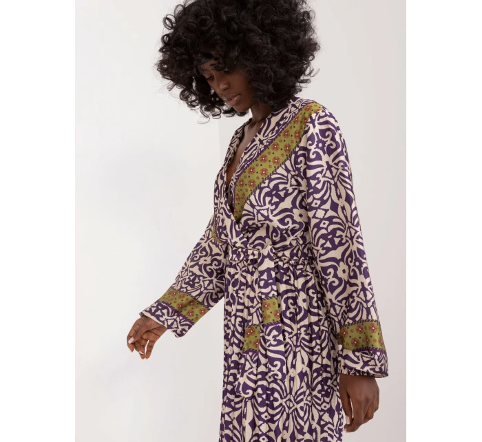 DHJ SK 16656 šaty.13X tmavě fialová