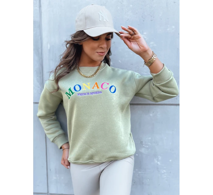 Dámská oversize mikina tmavě zelená model 21971146 - Dstreet