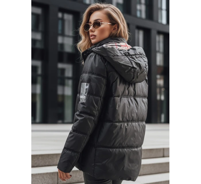 HIMES dámská prošívaná bunda černá FashionStreet TY4245 HIMES dámská prošívaná bunda černá FashionStreet TY4245