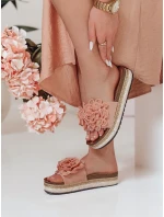 Dámské květinové žabky pink model 21989020 - Dstreet