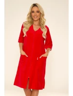 Dámský župan se zipem De Lafense 431 Velur M-4XL