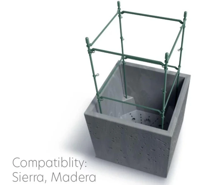 SIERRA SQUARE BETON EFFECT POND 39x39 ANTHRACITE dětské