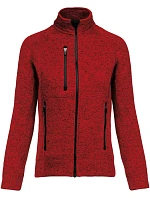 K Dámská melanžová pletená fleecová bunda 20. red melange model 22423088 - Kariban K Dámská melanžová pletená fleecová bunda 20. red melange model 22423088 - Kariban