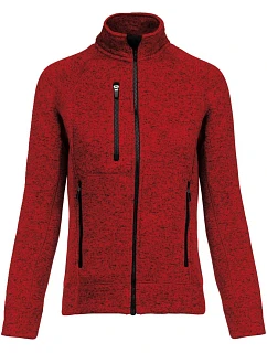K Dámská melanžová pletená fleecová bunda 20. red melange model 22423088 - Kariban
