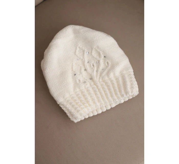 Dámská zimní čepice z vlny s a prodlouženými stranami fialová model 21865216 - K-Fashion Dámská zimní čepice z vlny s a prodlouženými stranami fialová model 21865216 - K-Fashion