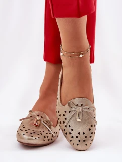 baleríny s patou zlaté model 21692842 - Boto