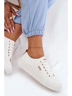 Dámské tenisky s krajkou model 22102739 Bílé - Lee Cooper Dámské tenisky s krajkou model 22102739 Bílé - Lee Cooper
