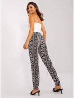 Kalhoty D73770M61869O černobílé