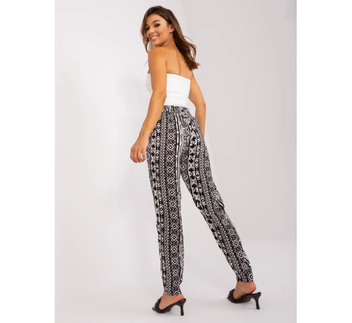 Kalhoty D73770M61869O černobílé