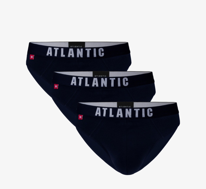 Pánské sportovní slipy ATLANTIC 3Pack - námořnická modrá