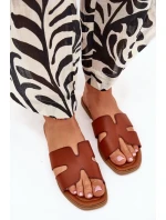 Dámské Ploché Pantofle S Výřezy Camel Salyra Dámské Ploché Pantofle S Výřezy Camel Salyra