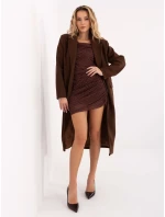 Płaszcz IT PL model 21755231 ciemny brązowy - FPrice Płaszcz IT PL model 21755231 ciemny brązowy - FPrice