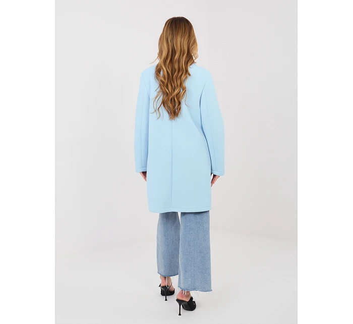 Dámský kabát IT EN FL8153 1.06 světle modrá - Rue Paris Dámský kabát IT EN FL8153 1.06 světle modrá - Rue Paris