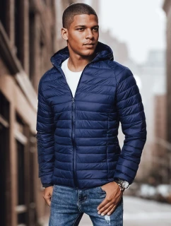 Pánská přechodná prošívaná tmavě modrá bunda FashionStreet TX4408