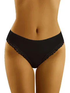 Dámské kalhotky model 16218718 black WOLBAR - Wol-Bar